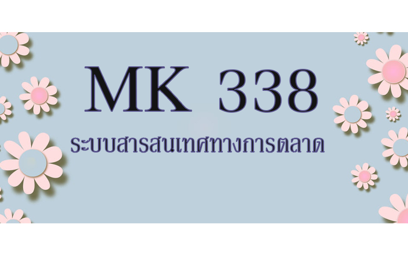 MK 338 ระบบสารสนเทศทางการตลาด