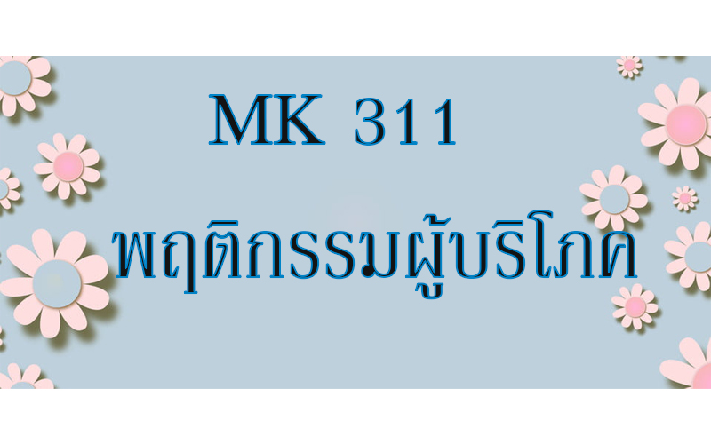 MK 311 พฤติกรรมผู้บริโภค